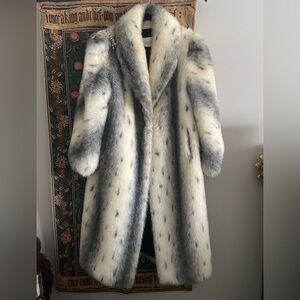 Faux Fur Maxi Coat | Arctic Lynx Look | Petite | Made in USA
